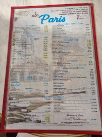 Menu du Brasserie Le Paris - Restaurant & Pub à Créteil