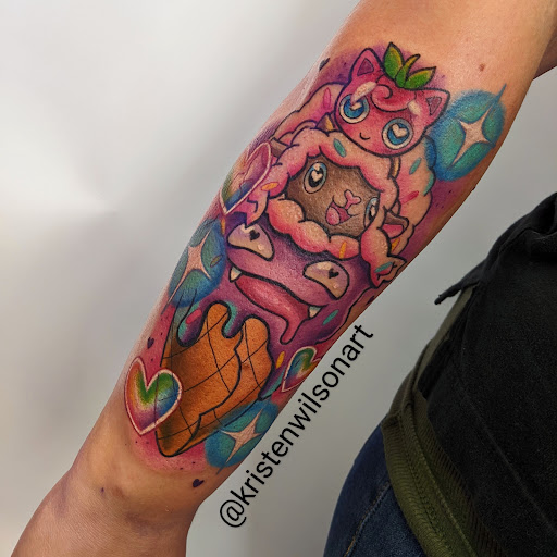 Explore embroidery tattoo ideas, creative tattoo ideas in Cincinnati, available at Nocturnal Tattoos