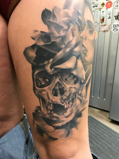 Explore cover up tattoo ideas for names, creative tattoo ideas in Channahon, available at Supersauce Tattoo Company