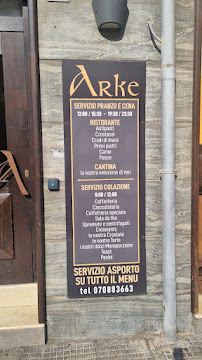 Menu du Arke à Quartu Sant'Elena