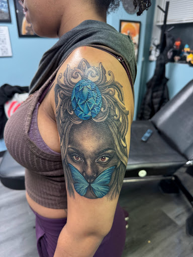 Explore flower name tattoo ideas, creative tattoo ideas in Forest Hills, available at Noble Ink Tattoo Studio