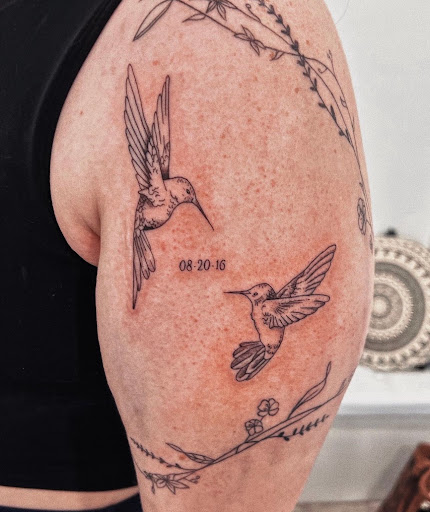 Explore gun tattoo ideas for men, creative tattoo ideas in Burley, available at Fine Line Ink