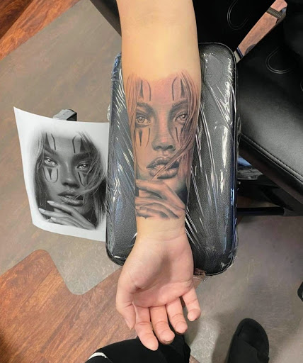 Explore tattoo ideas of dogs, creative tattoo ideas in Spokane, available at Feel Good Ink