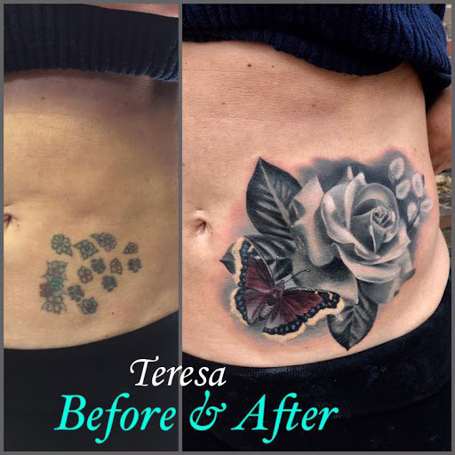 Explore tattoo ideas for kids names, creative tattoo ideas in Sanford, available at Venom Ink Tattoo