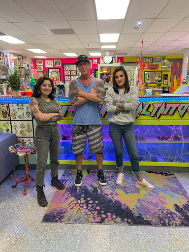 Explore dog outline tattoo ideas, creative tattoo ideas in Houston, available at The Neon Jackal Tattoo