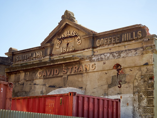 David Strang's historical Southland Coffee Mills partial building