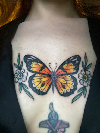 Explore lioness tattoo ideas, creative tattoo ideas in Johnstown, available at Lemon Bomb Tattoo Co.
