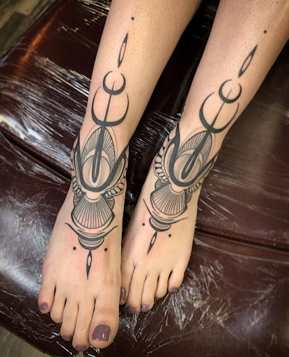 Explore joker card tattoo ideas, creative tattoo ideas in Transfer, available at Studio Antherium Tattoo