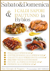 Byblos Lounge Risto Food à San Giorgio di Nogaro menu