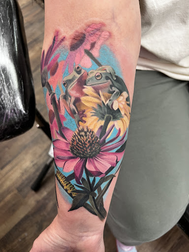 Explore spider web tattoo ideas, creative tattoo ideas in New Richmond, available at Inkjunki LLC