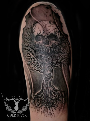 Explore drumming tattoo ideas, creative tattoo ideas in Albany, available at Cold River Body Arts