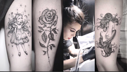 Explore unique breast cancer tattoo ideas, creative tattoo ideas in Montclair, available at Snow Tattoo Cafe