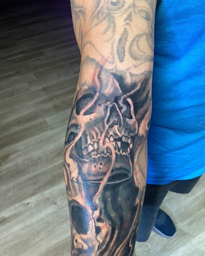 Explore voodoo doll tattoo ideas, creative tattoo ideas in Apple Valley, available at 21st Vintage Tattoo