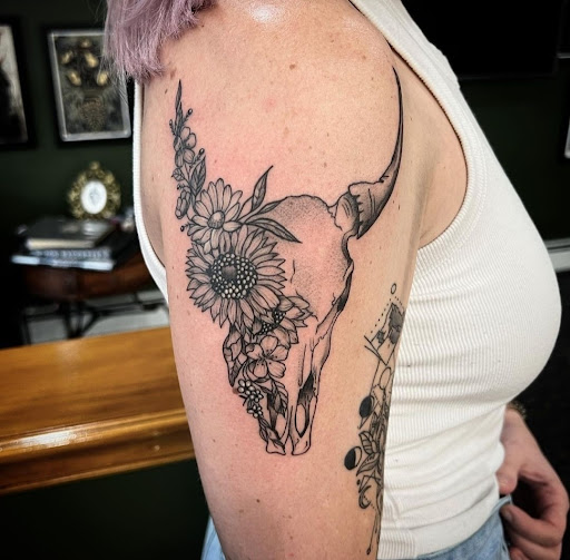 Explore girl sleeve tattoo ideas, creative tattoo ideas in Mastic, available at East End Tattoo of MasticShirley