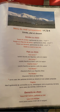 Restaurant tibétain Lithang à Paris (le menu)
