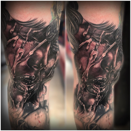 Explore letter t tattoo ideas, creative tattoo ideas in Fort Worth, available at Darkside of Texas Tattoo & Piercing