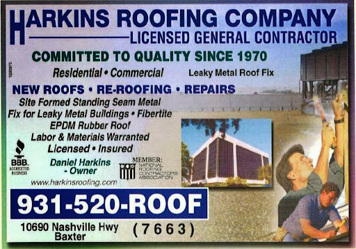 Roofing Contractor «Harkins Roofing», reviews and photos, 41 W Spring St, Cookeville, TN 38501, USA