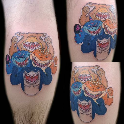 Explore under buttocks tattoo ideas, creative tattoo ideas in Seymour, available at Popseys Electric Tattooing Co.