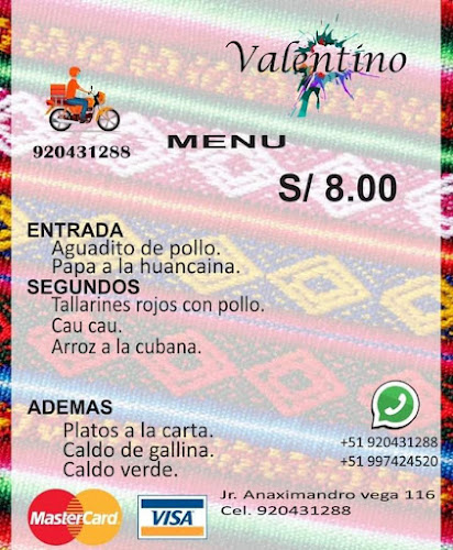 Valentino restaurante - Chota