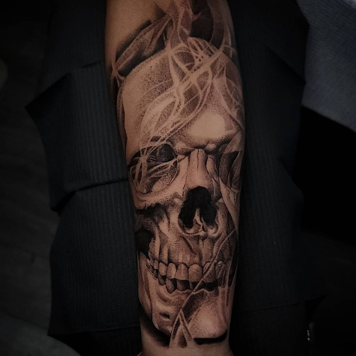 Explore rose and butterfly tattoo ideas, creative tattoo ideas in Hollywood, available at Sacred Eye Tattoos