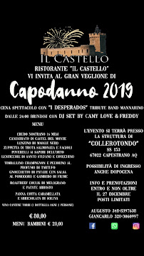 Restaurant Ristorante Il Castello à Capestrano (le menu)