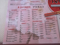 Restaurant japonais Tokyo à Béziers (le menu)
