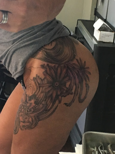 Explore male thigh tattoo ideas, creative tattoo ideas in Alfred, available at Utopian tattoo and body piercing