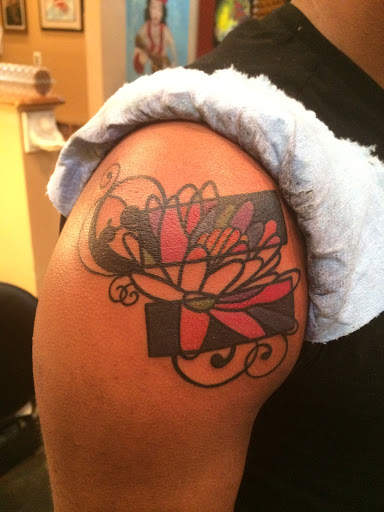 Explore truck tattoo ideas, creative tattoo ideas in Chapel Hill, available at Golden Falcon Tattoo and Piercing