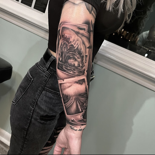 Explore angel name tattoo ideas, creative tattoo ideas in Camp Hill, available at Camp Hill Collective Tattoo and PMU