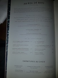 The Grill Room à Paris menu