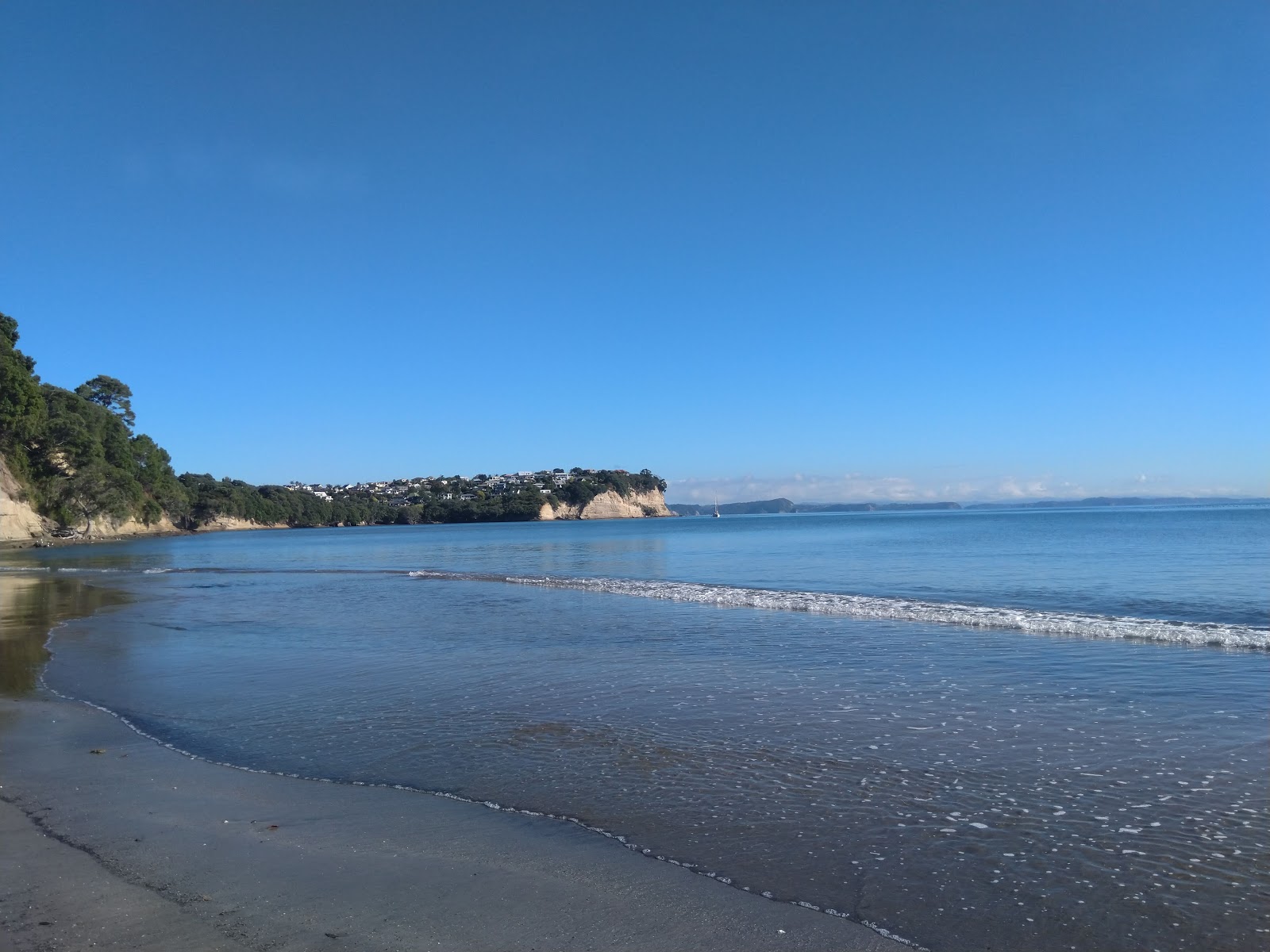 Big Manly Beach的照片 带有碧绿色水表面
