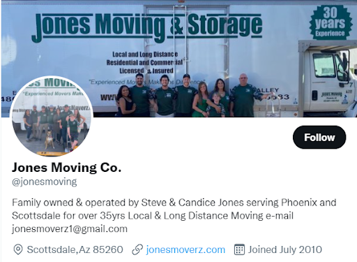 Moving Company «Jones Moving & Storage», reviews and photos, 14700 N Frank Lloyd Wright Blvd #157, Scottsdale, AZ 85260, USA