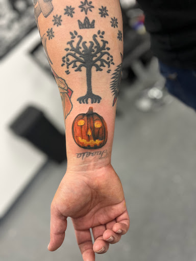 Explore hawaiian sleeve tattoo ideas, creative tattoo ideas in La Vista, available at InkedUp Needles