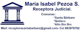 RECEPTOR JUDICIAL SANTA BÁRBARA, QUILACO Y ALTO BIO BIO SRA. MARIA ISABEL PEZOA SAEZ