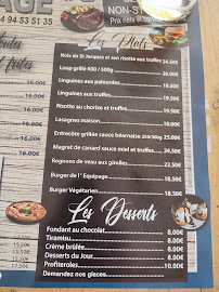 Restaurant L'Équipage à Saint-Raphaël (la carte)