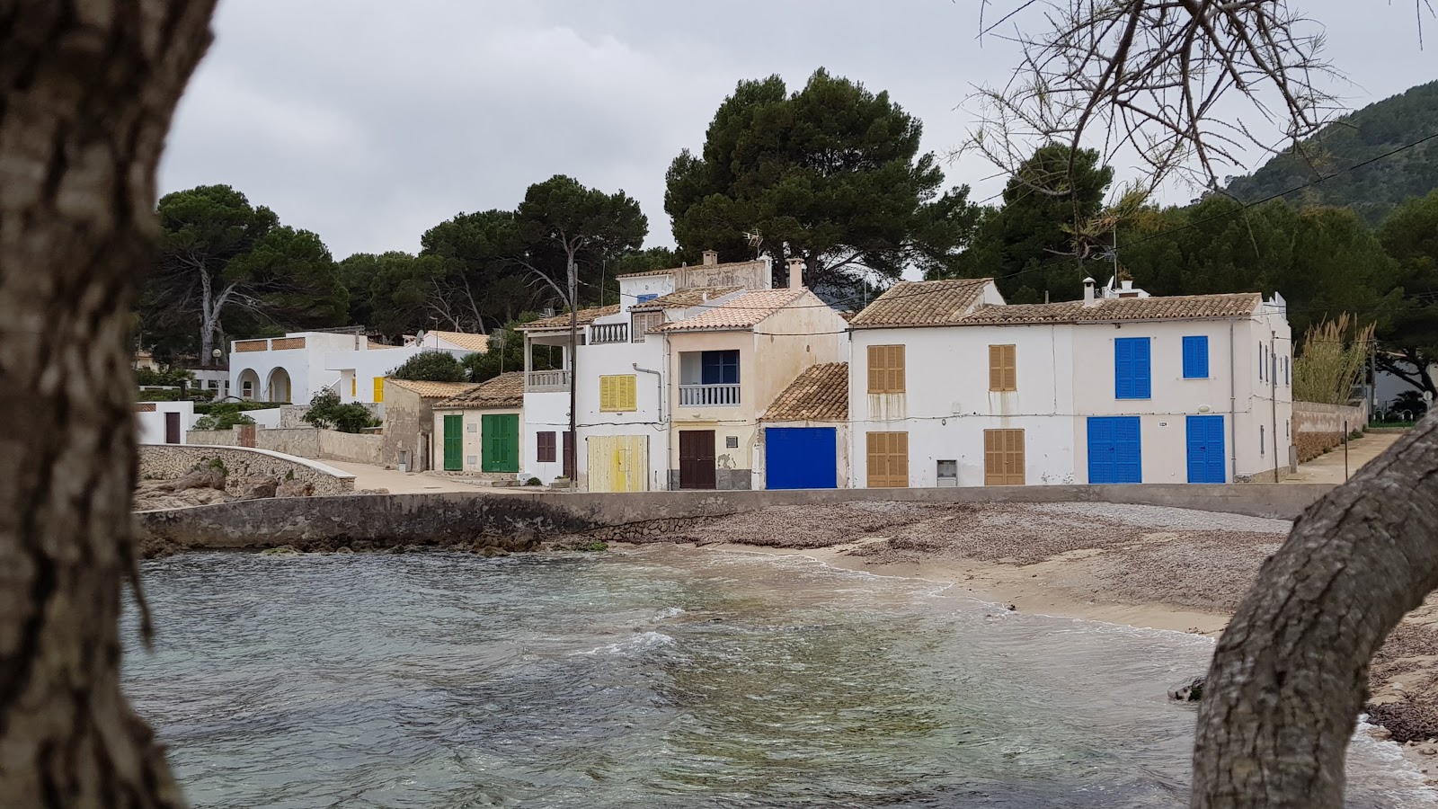 Foto de Cala Pedruscada con agua cristalina superficie