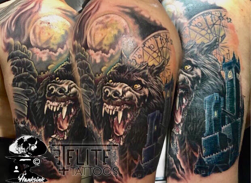 Explore half moon tattoo ideas, creative tattoo ideas in Myrtle Beach, available at Elite Ink Tattoos of Myrtle Beach