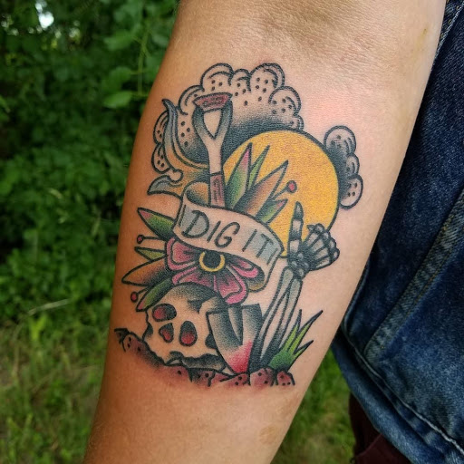 Explore tulip tattoo ideas, creative tattoo ideas in Lake Villa, available at Eternal Tiger Tattoo