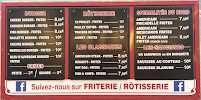 Menu / carte de La friterie de Grisy à Grisy-Suisnes