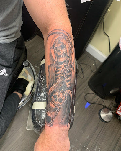 Explore tattoo cover up ideas for shoulder, creative tattoo ideas in Greenville, available at Main Street Tattoo On Woodruff