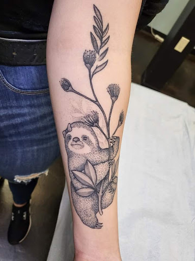 Explore calf sleeve tattoo ideas, creative tattoo ideas in Lewisburg, available at Rose and Dagger Tattoo