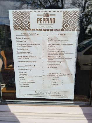 menu du restaurants Don peppino à Tournefeuille