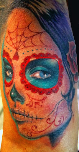Explore christian sleeve tattoo ideas, creative tattoo ideas in Ventura, available at Ventura Tattoo & Piercing