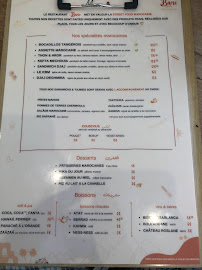 Bariz Restaurant Marocain Puteaux à Puteaux menu