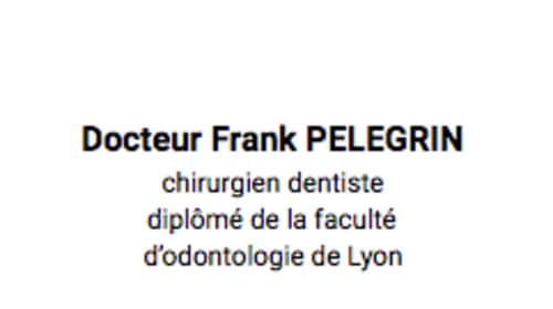 Dr Frank PELEGRIN à Reyrieux (Ain 01)