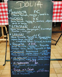 Carte du Dolia pizza & vin à St Géry-Vers