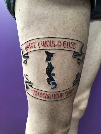 Explore life and death tattoo ideas, creative tattoo ideas in Sykesville, available at Red and Blue Tattoo