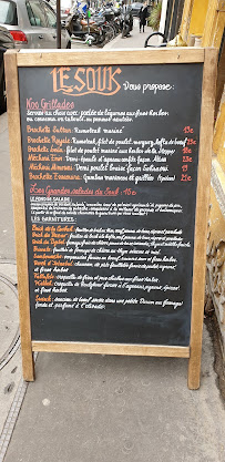 Restaurant marocain Le Souk à Paris (la carte)