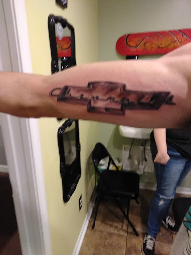 Explore car mechanic tattoo ideas, creative tattoo ideas in Mobile, available at Medusas Art & Soul