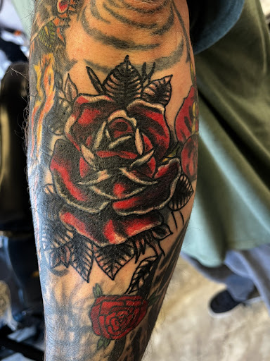 Explore leg tattoo male ideas, creative tattoo ideas in Seymour, available at American Gypsy Tattoo Corp.